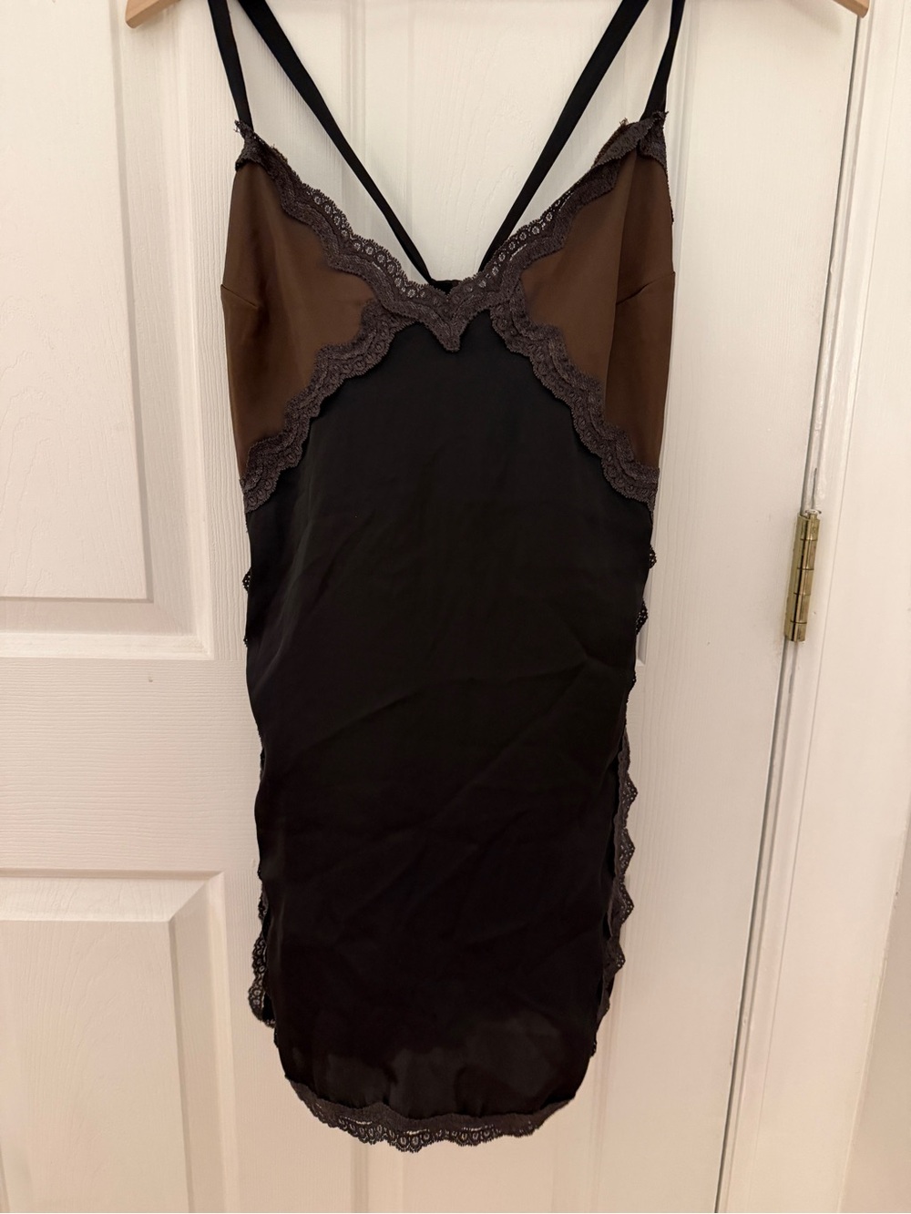 Black/Brown Satin Dress